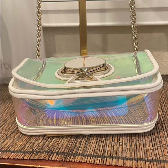 Heart Kate Spade White and Iridescent Crossbody Bag - with Turn-Lock - Picture 7 of 14